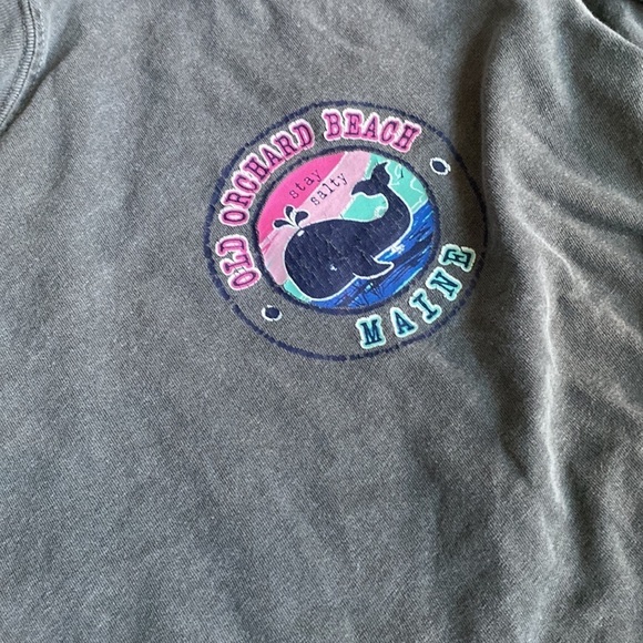 Vintage wash Old Orchard Beach stay salty whale MAINE size M comfort colors EUC. - Picture 2 of 5